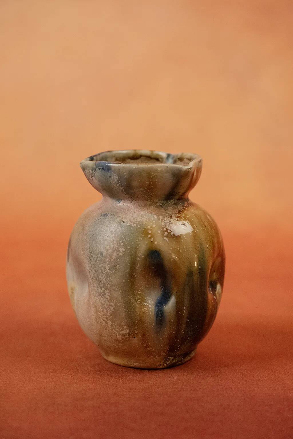 Small Art Nouveau vase in flamed glazed stoneware by Charles Greber