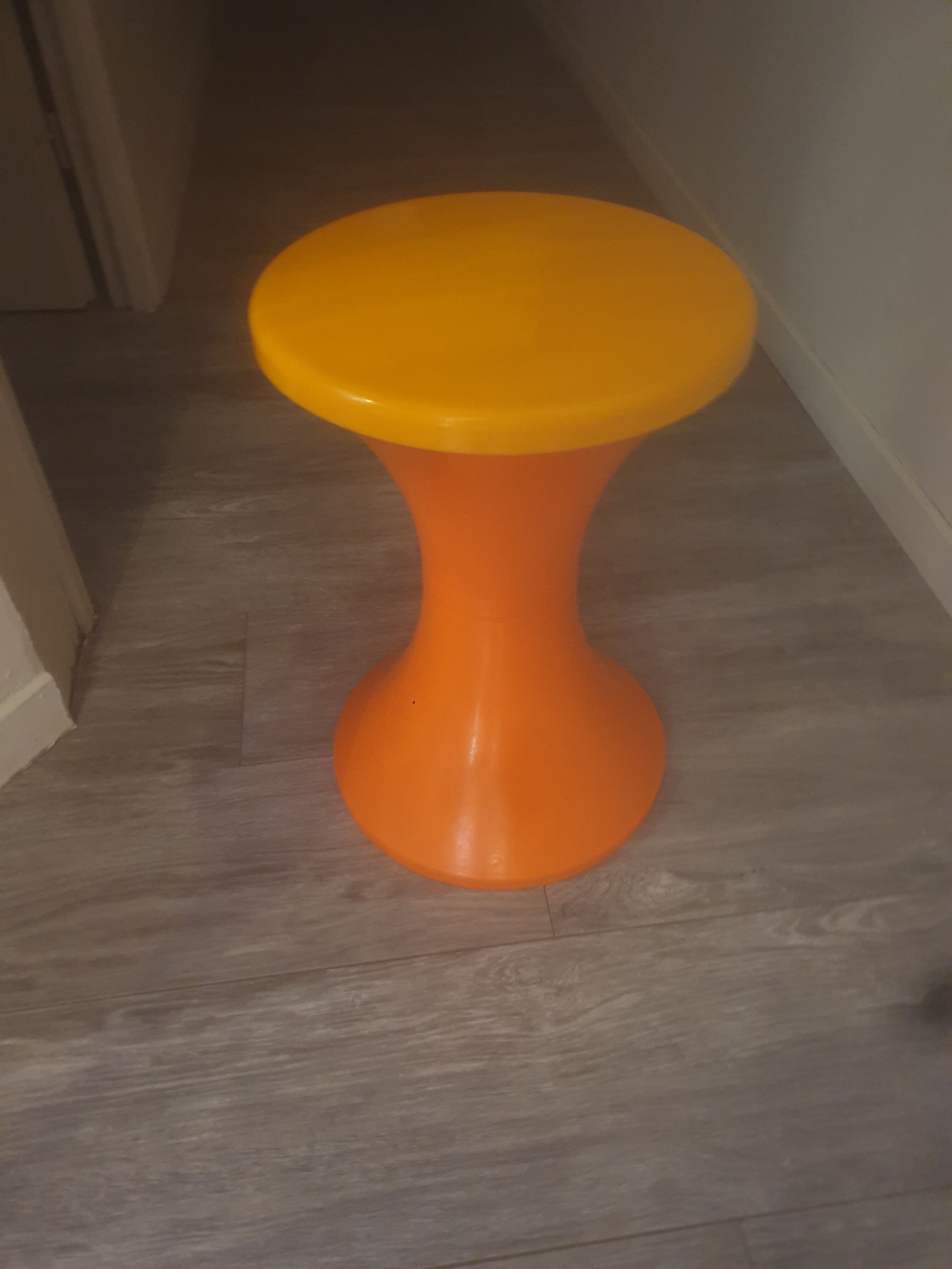 Vintage Stamp Orange Stool