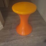 Vintage Stamp Orange Stool