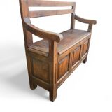 Vintage solid wood storage bench
