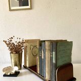 Adjustable bookend 1900 EM.Terquem, wood and brass