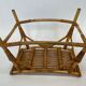 Vintage rattan bamboo footstool stool 1960s