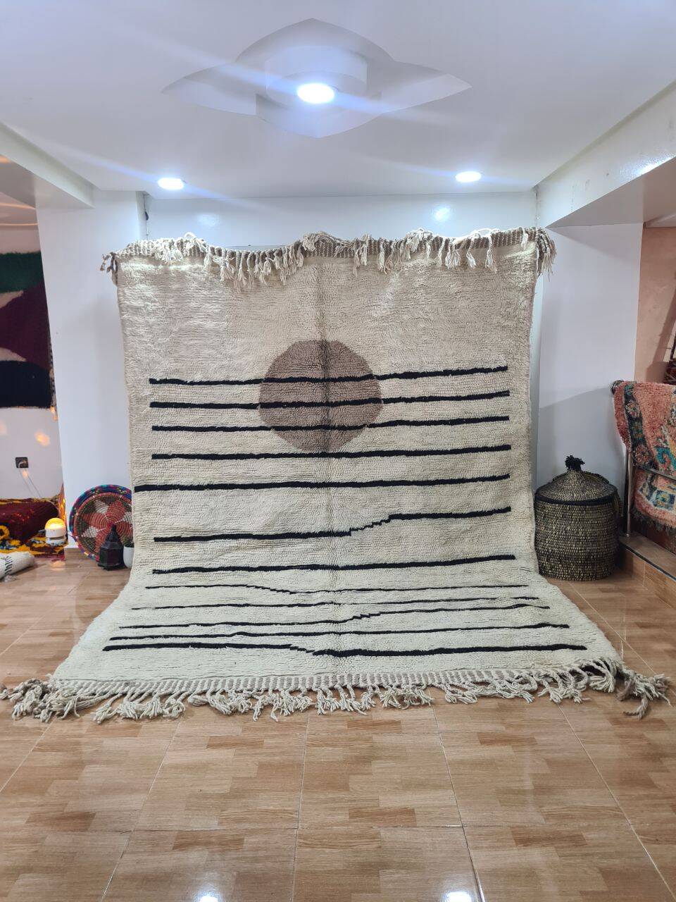 Handmade wool Berber rug 300X200 cm