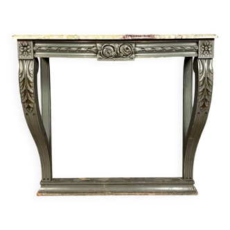 Curved console from the Napoleon III period in lacquered wood circa 1880