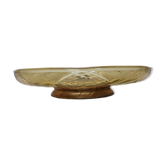 Art Deco glass Bowl On Foot, 1930s
