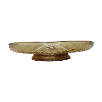 Art Deco glass Bowl On Foot, 1930s