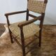 Wood armchair and braided rope