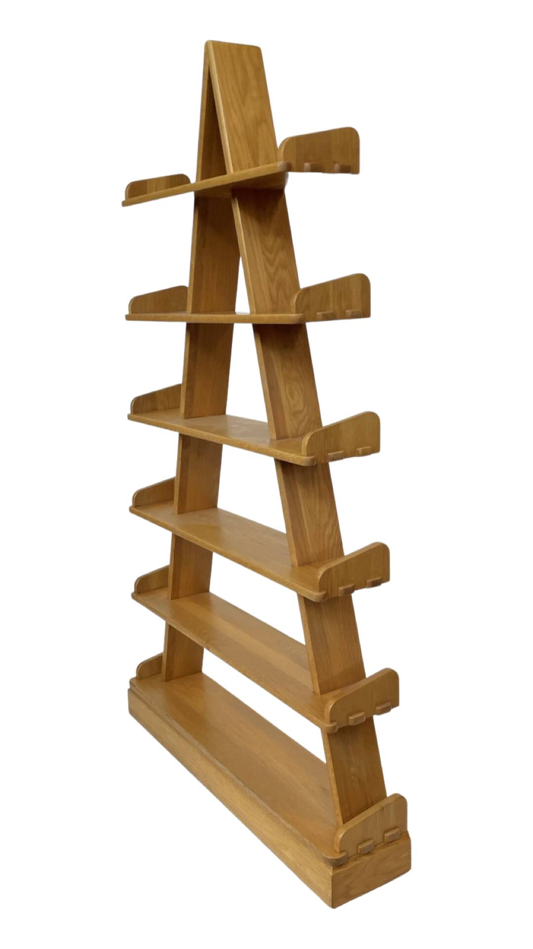 Vintage pyramid cabinet bookcase solid wood design