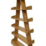 Vintage pyramid cabinet bookcase solid wood design