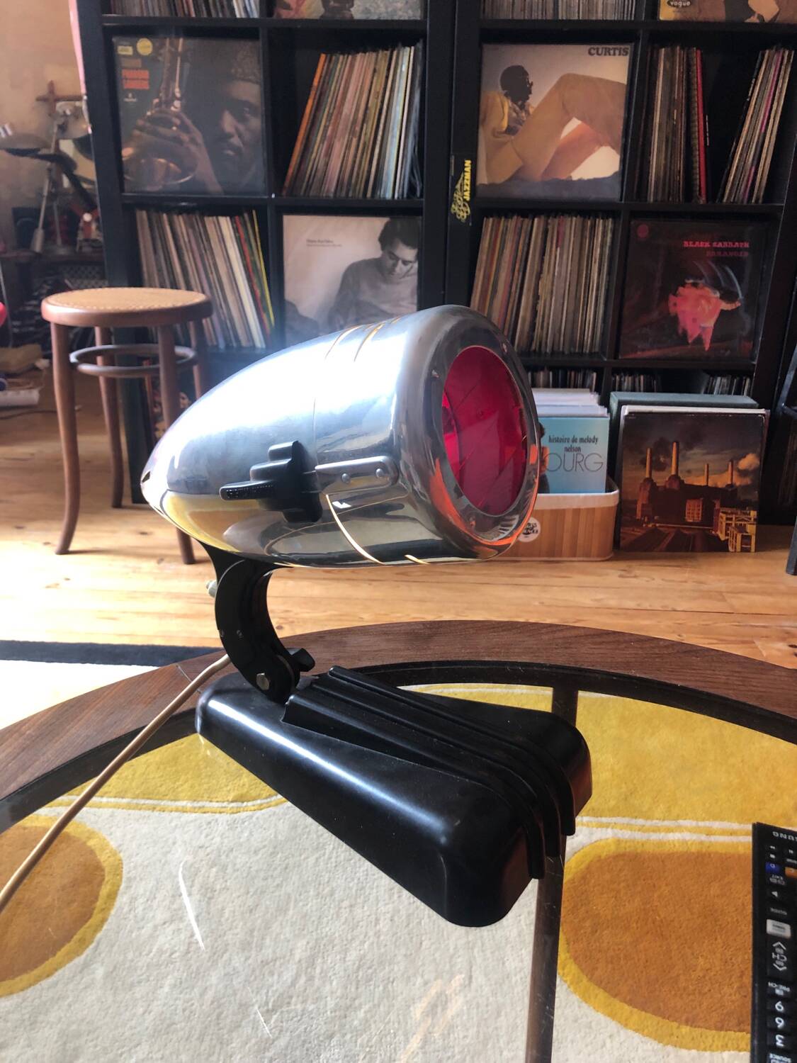 Pair of Hanau lamps, streamline design