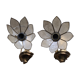 Paire d'appliques fleur en nacre
