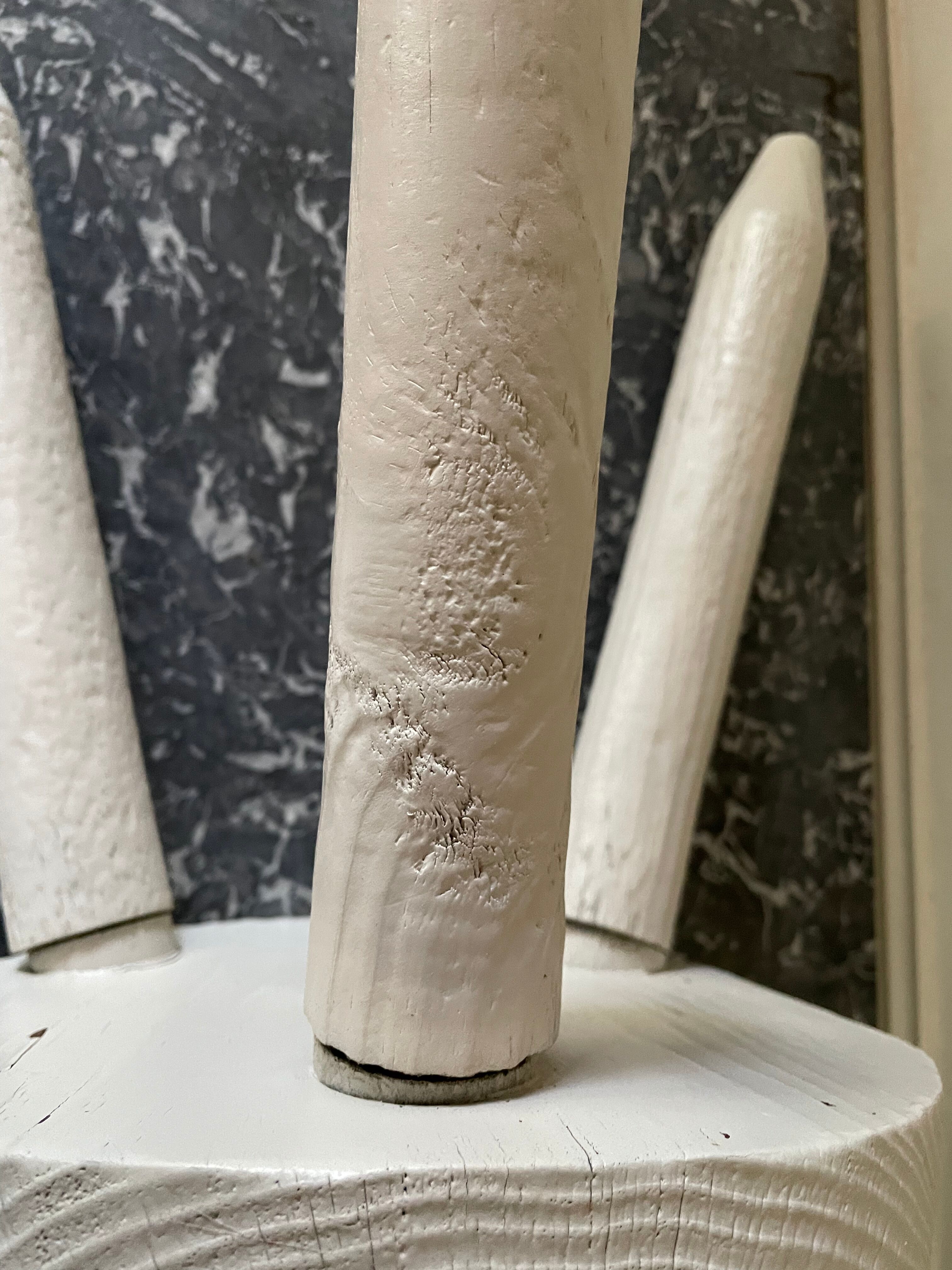 Painted brutalist stool