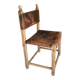 Unique Hungarian handcrafted chair in oak and leather.
