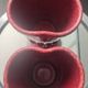Pair of Art Deco asymmetrical red oxblood ceramic vases