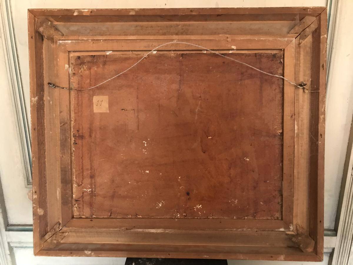 Oil on cardboard, signed E. Wiethase, 1950