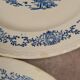 Set of 6 antique flat plates Rotterdam blue windmill design.