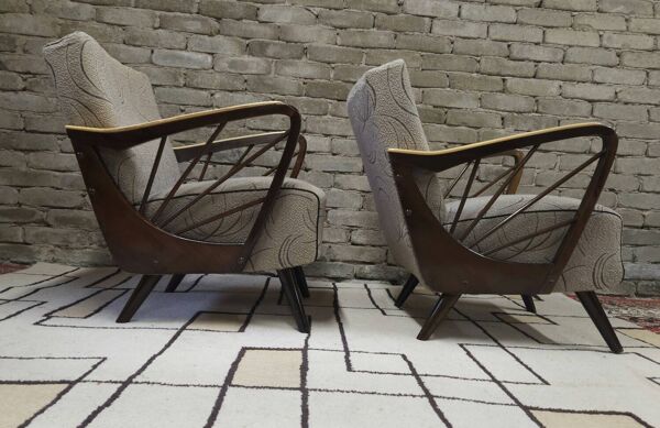 Paire de fauteuils année 50 vintage