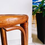Round rattan coffee table from the 60s