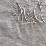 Nappe MC rect 205x178 damask tile grège