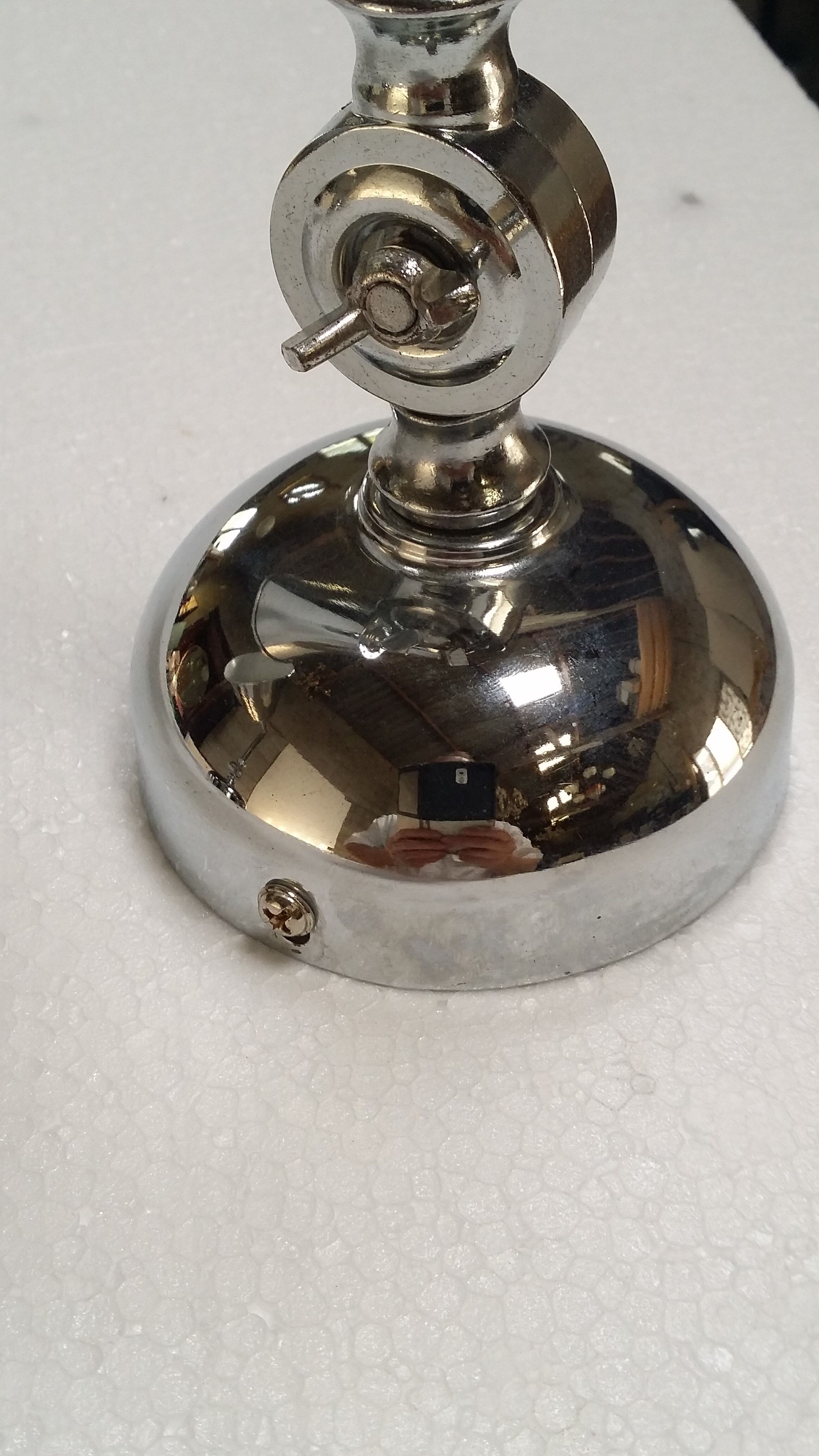 Pair of chrome wall lamps