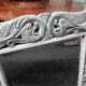 Antique mirror in painted/patinated and waxed carved wood 60x80cm