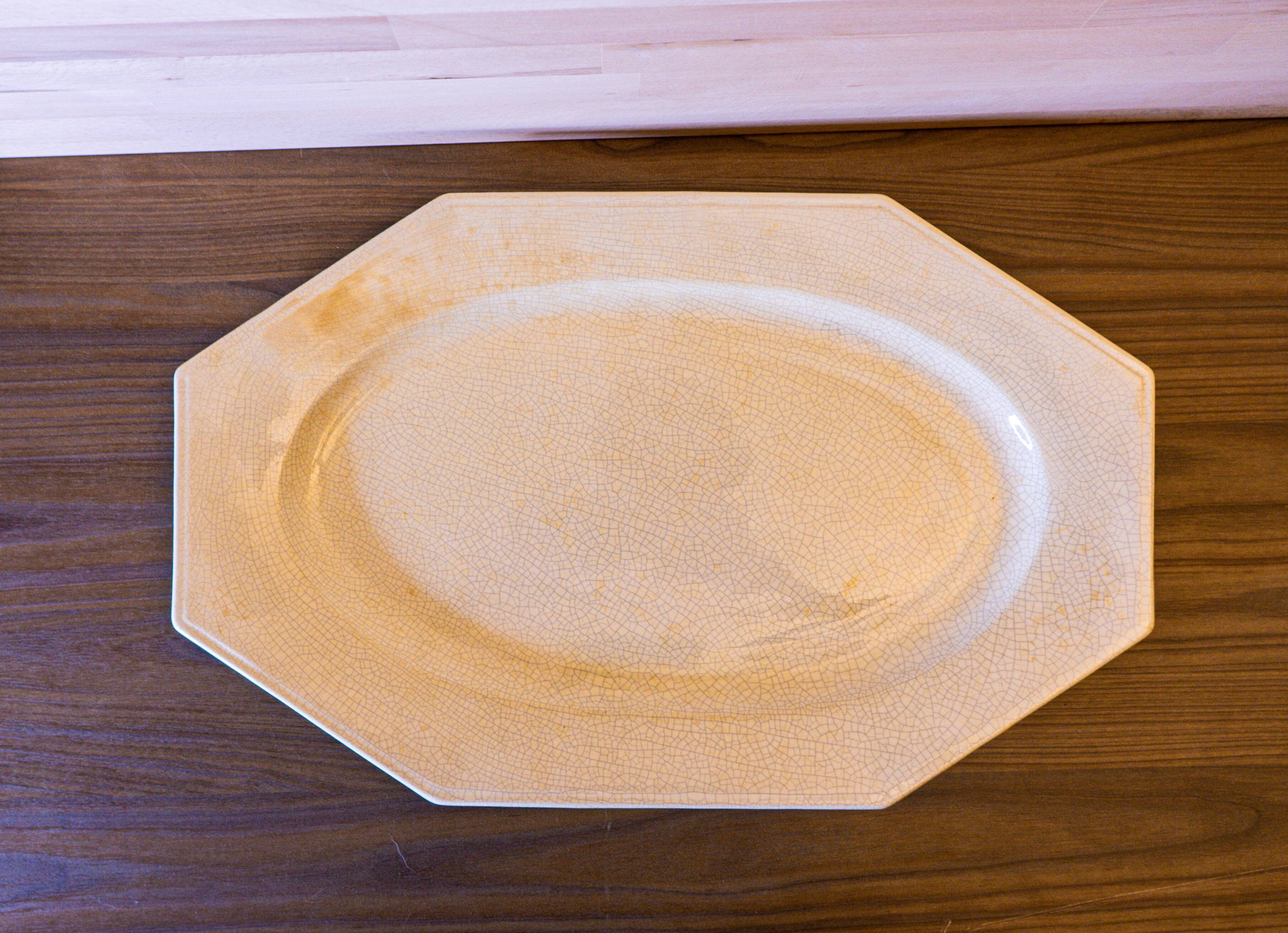 Large white dish in Charolles earthenware