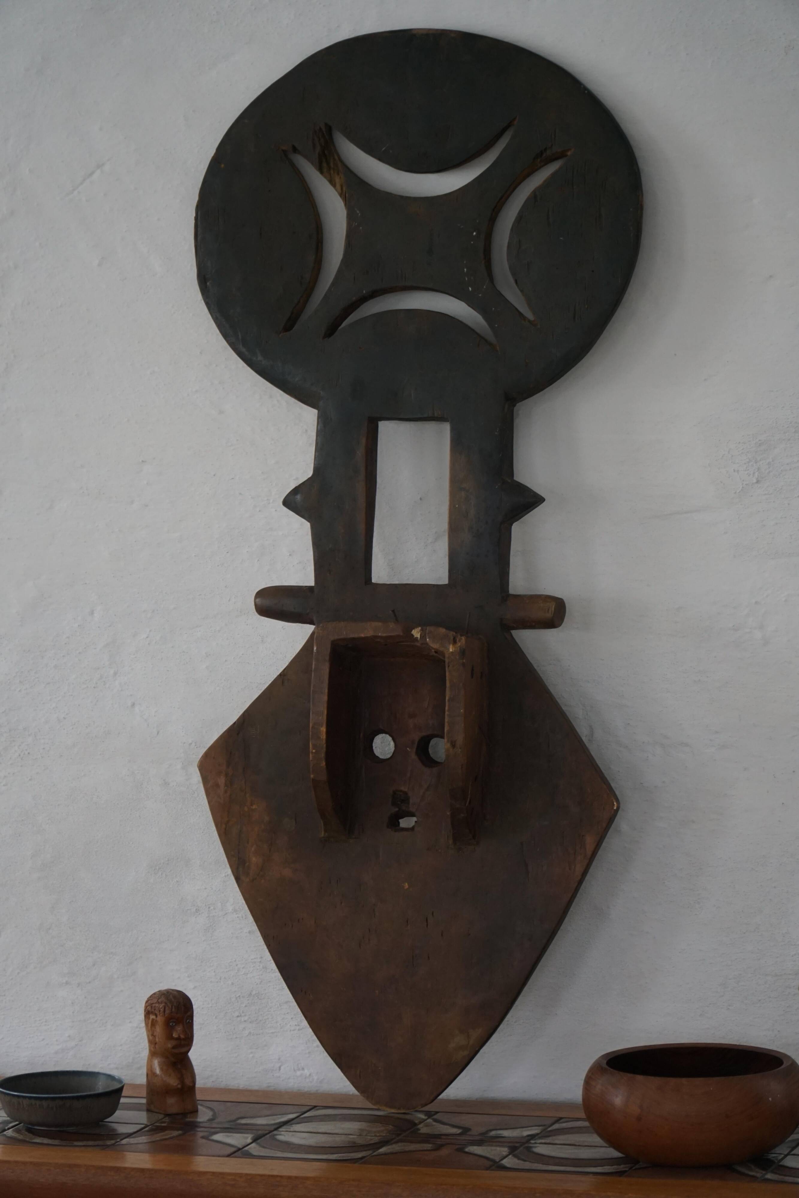 20th century, Bedu Nafana mask, carved wood, tribal art, decorative object