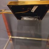 Large designer lamp in brass and ivory lacquer