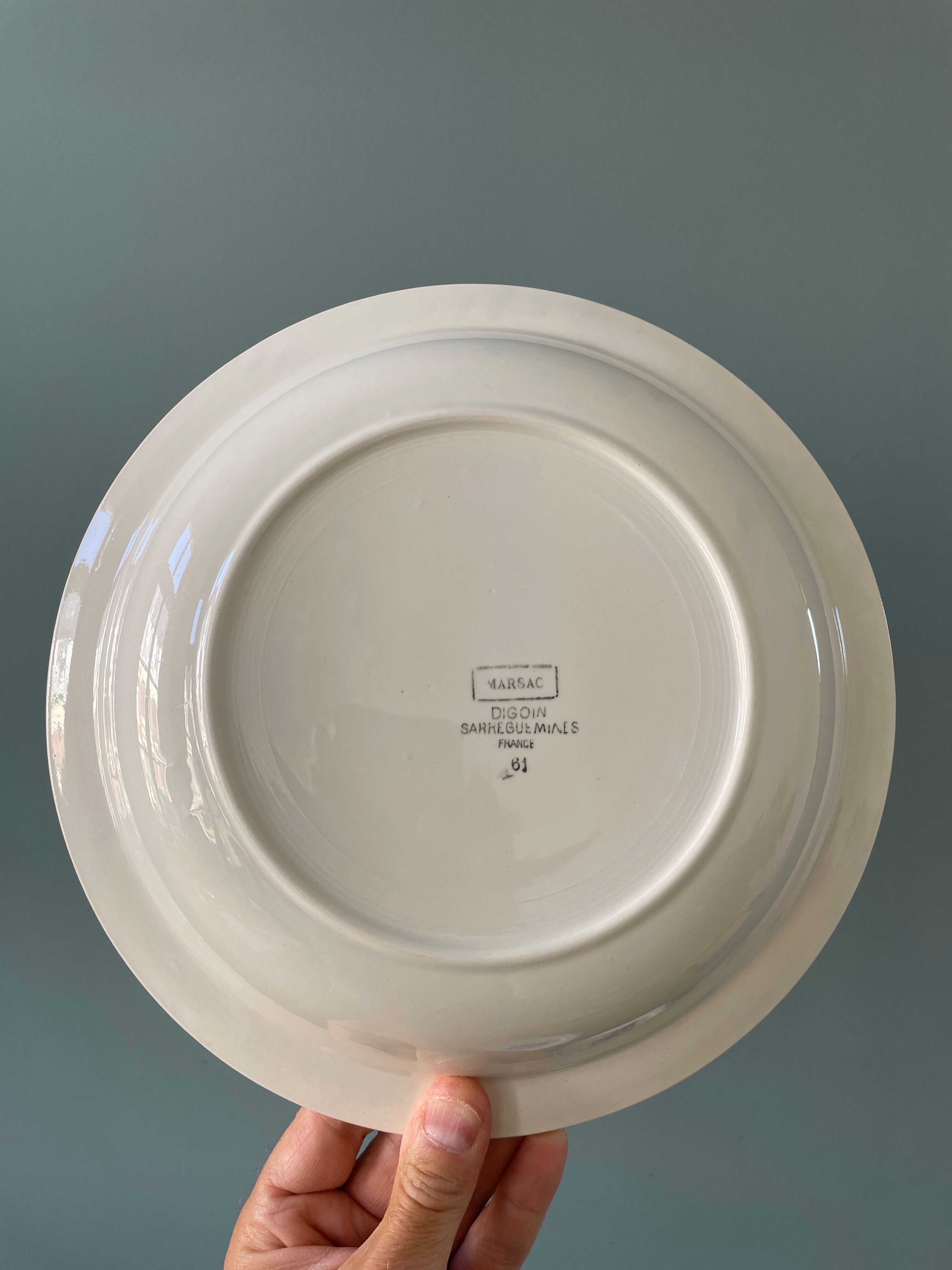 Lot de 3 plats Digoin Sarreguemines, modèle Marsac