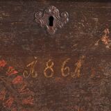 Antique storage trunk dated 1861 #23