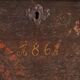Antique storage trunk dated 1861 #23