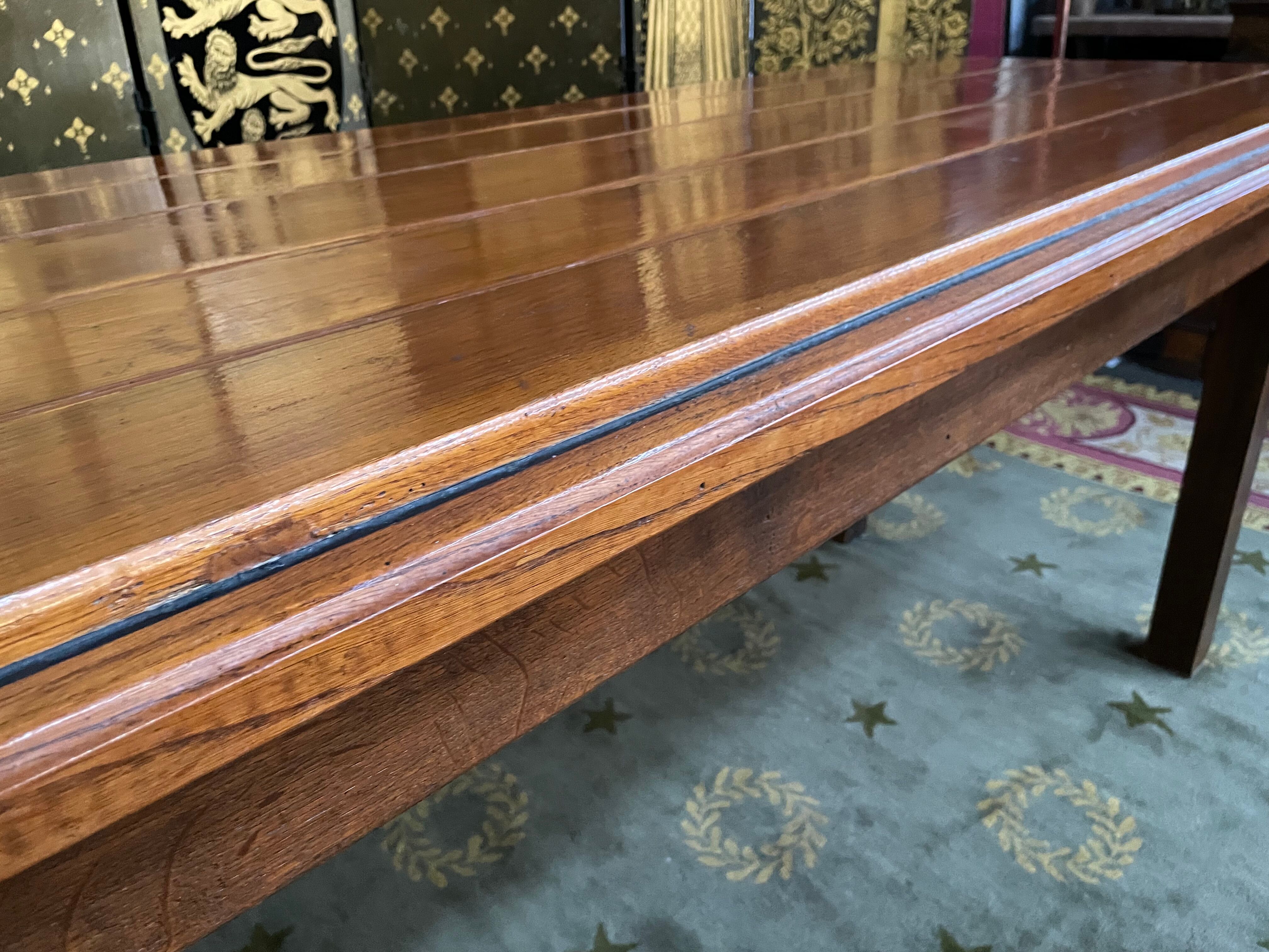 Solid oak farmhouse table