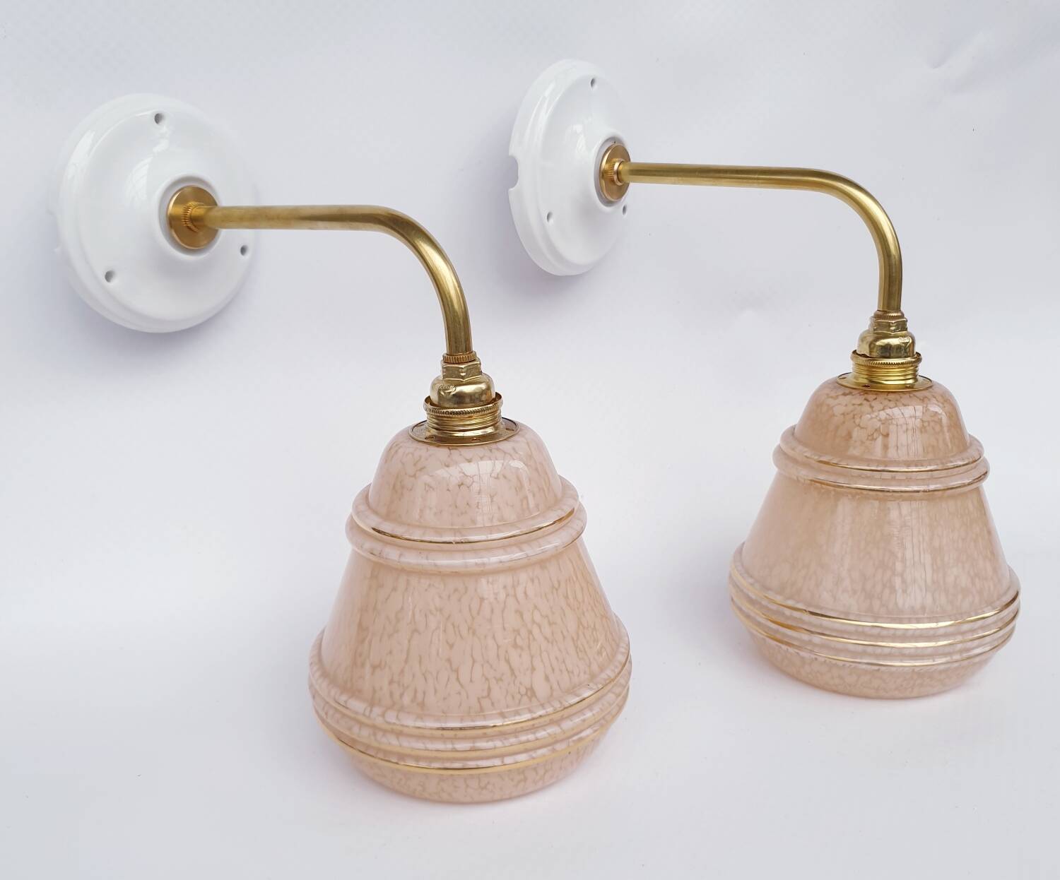 Swan neck and Clichy glass wall lights