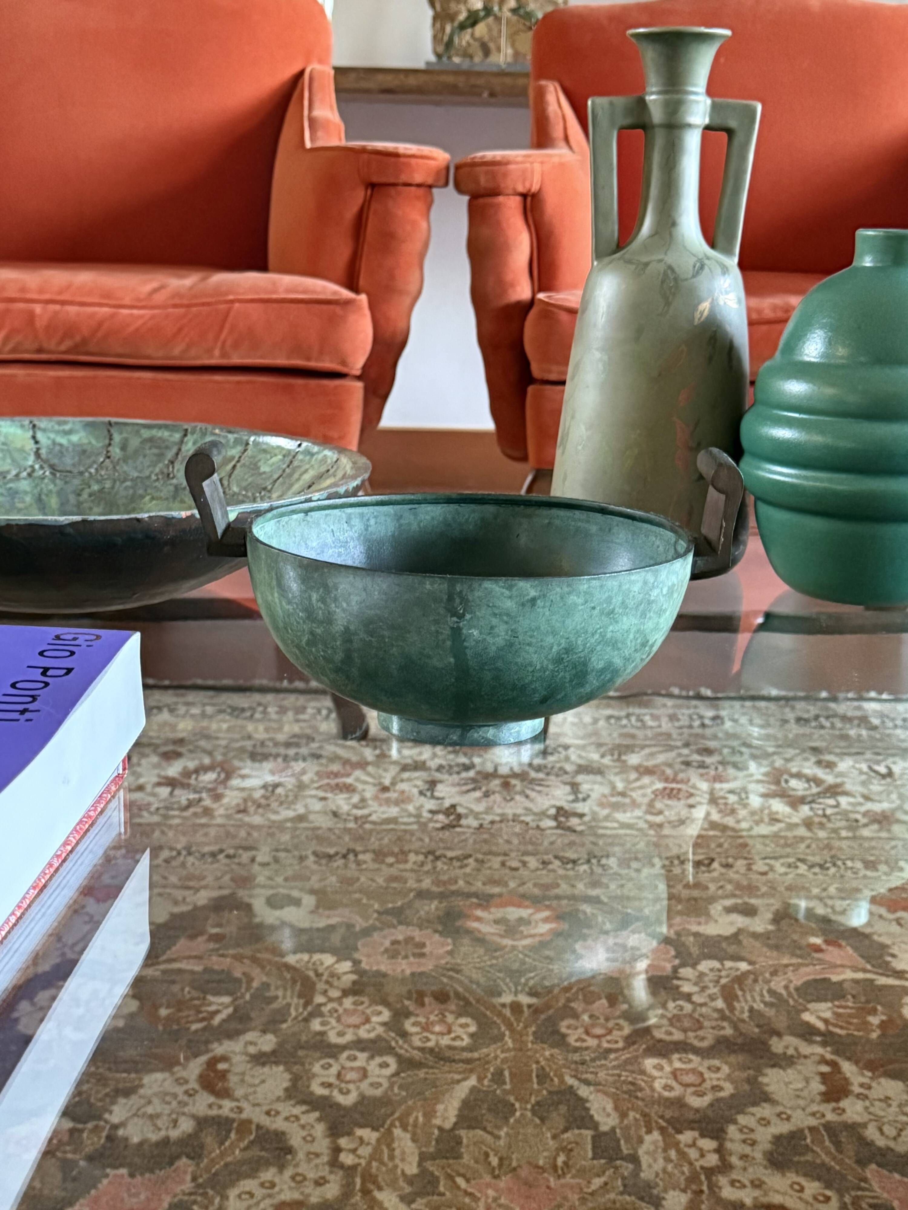 Art Deco bronze vase, Italy ca. 1930s