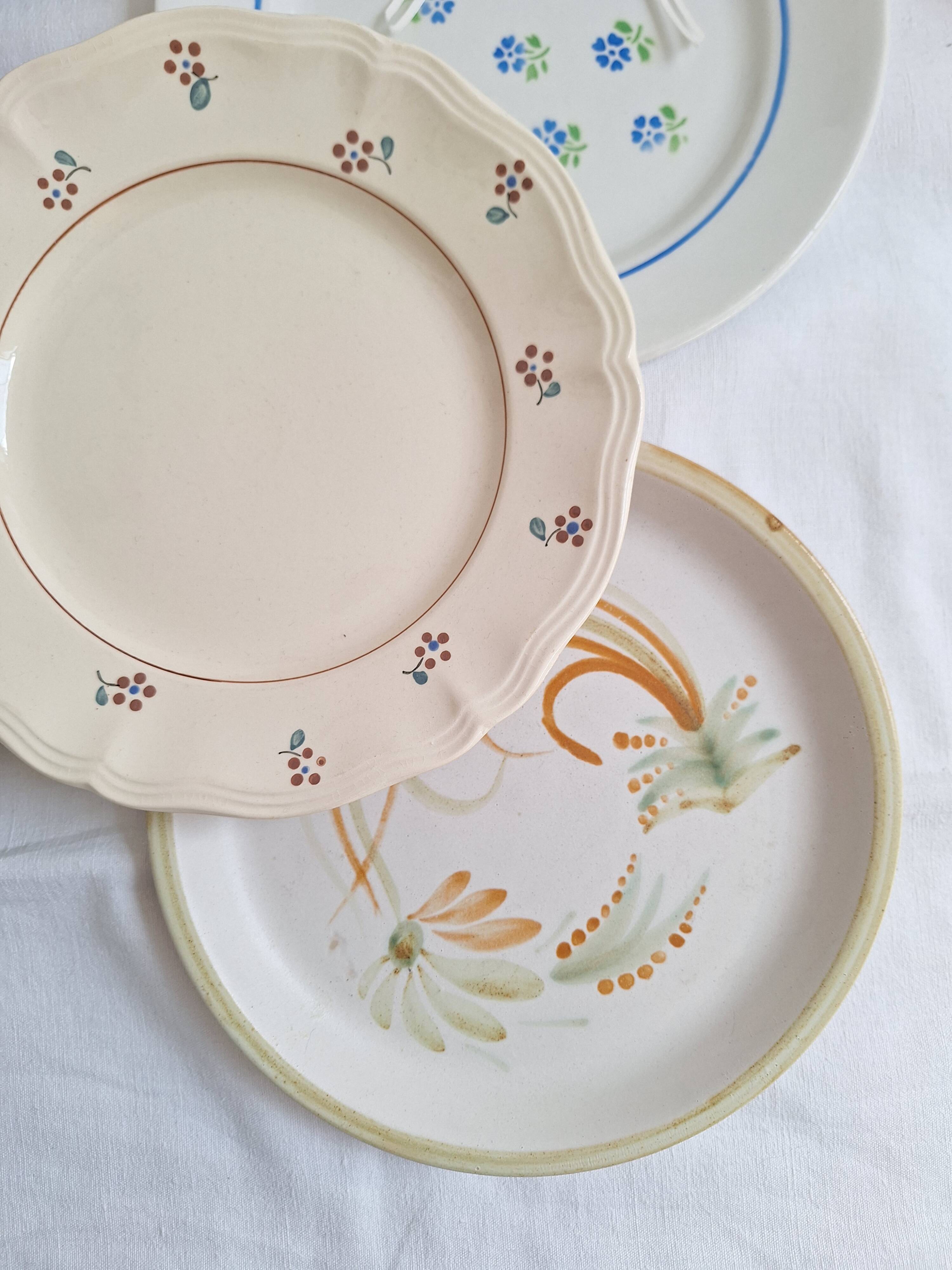 Flat plates Henriot, Céranord, Sarreguemines Digoin