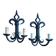 Paire d’appliques en fer forgé Lys de château Français