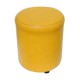 Ottoman stool leatherette yellow vintage 70s