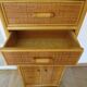 Vintage Library - 2 drawers - Woven rattan cupboard - 1980s - natural