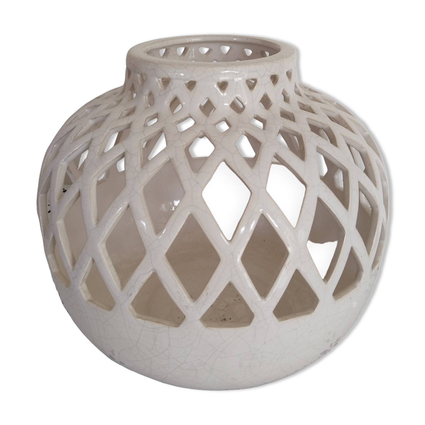 Anthropologie Diamond-Pierced Hurricane Tealight Holder