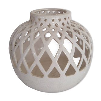 Anthropologie Diamond-Pierced Hurricane Tealight Holder