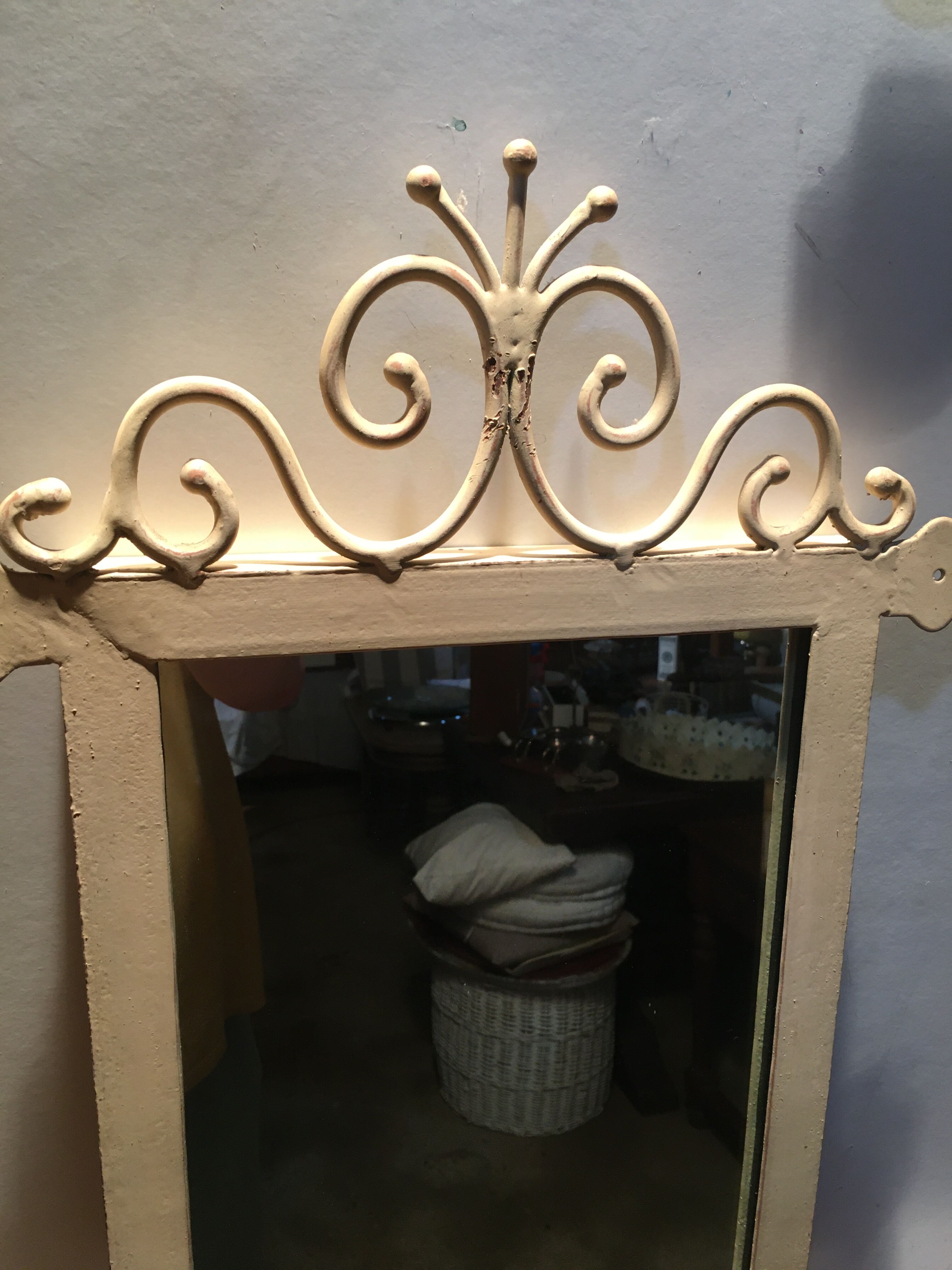 Wrought iron mirror "Country corner" 81x42cm