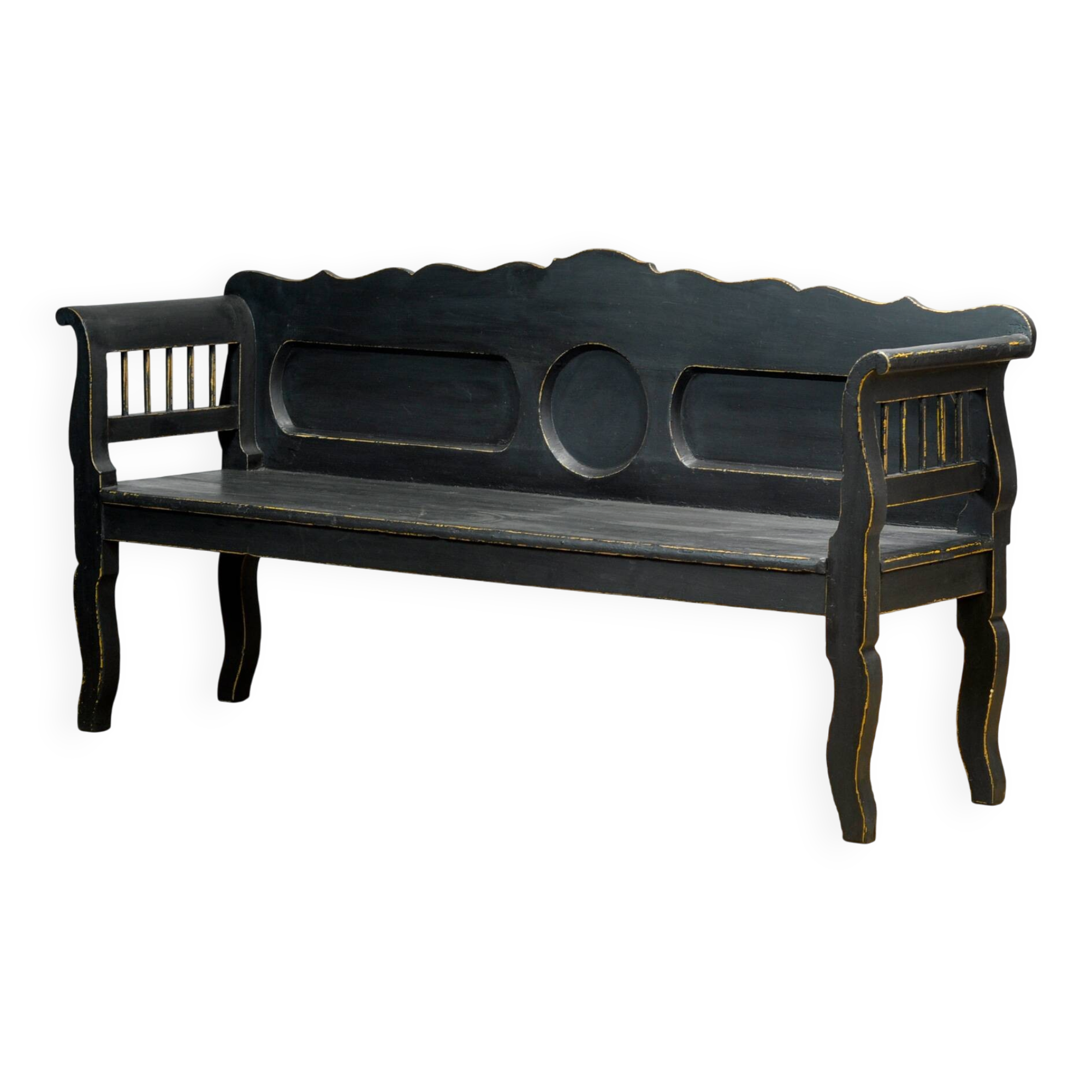 Antique pine bench, 1900s