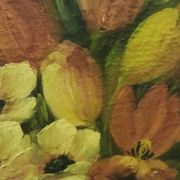 Flower bouquet tableau signed frey
