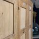 Old industrial cloakroom 1910 in oak and enamelled plate