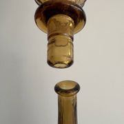 Vintage Empoli Glass Decanter with Stopper, Italy, 1960s