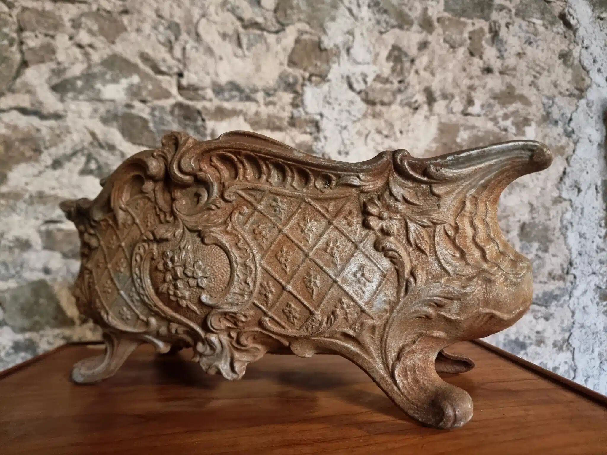 Antique French cast iron planter