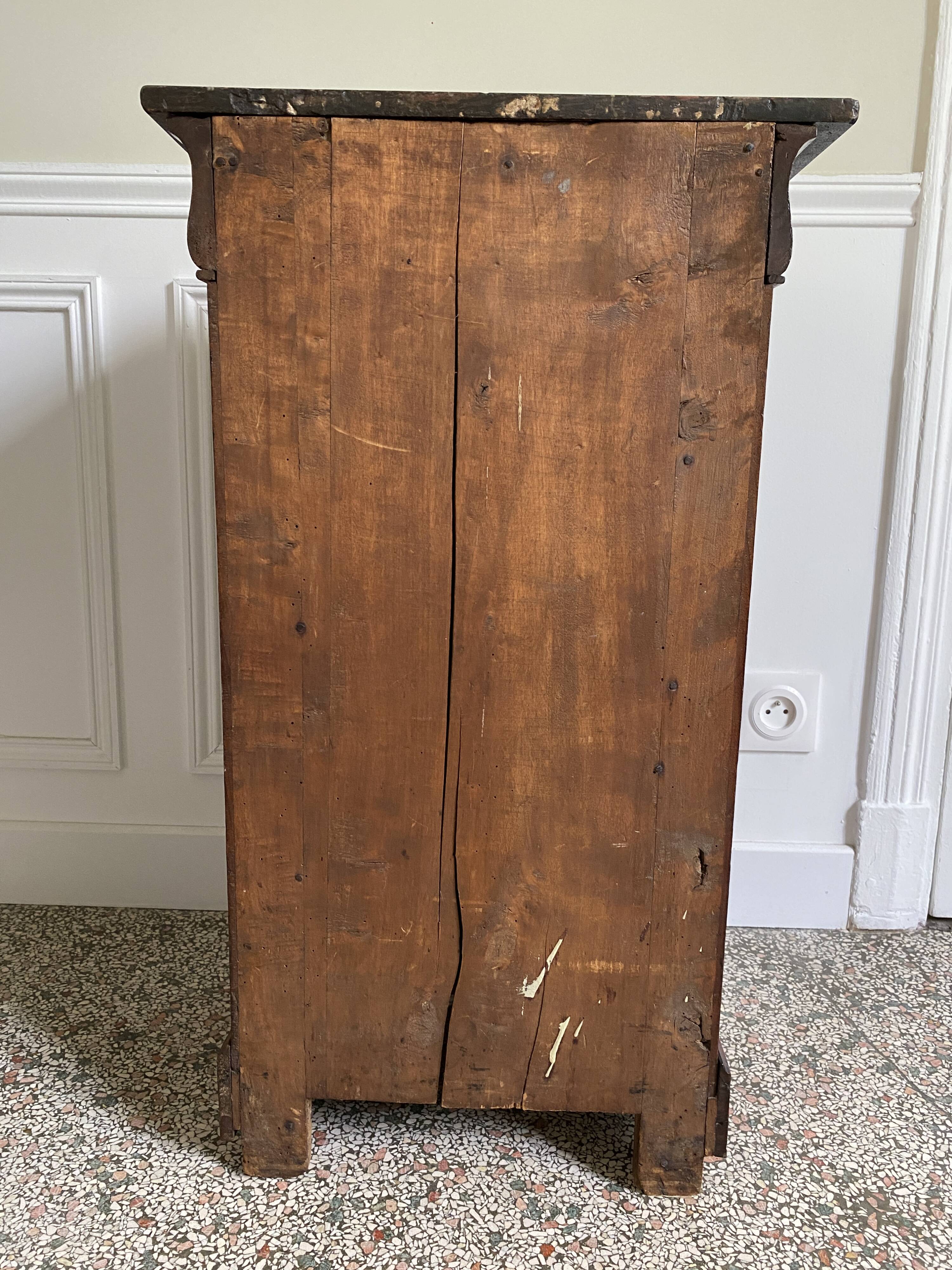 Bedside table / nightstand / column / Somno / Vintage mahogany stand