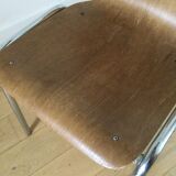 Vintage chair wood and chrome