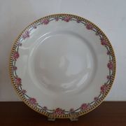 4 Limoges porcelain dinner plates Theodore Haviland Art Deco motifs Ø 24.cm