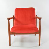 Wroclaw coral pink armchair